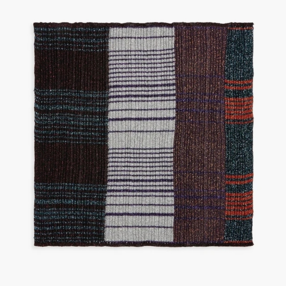 Missoni Metallic Ribbed Knit Bandana Scarf - Picture 2 of 14